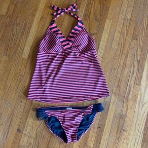 Pink and Grey Tankini